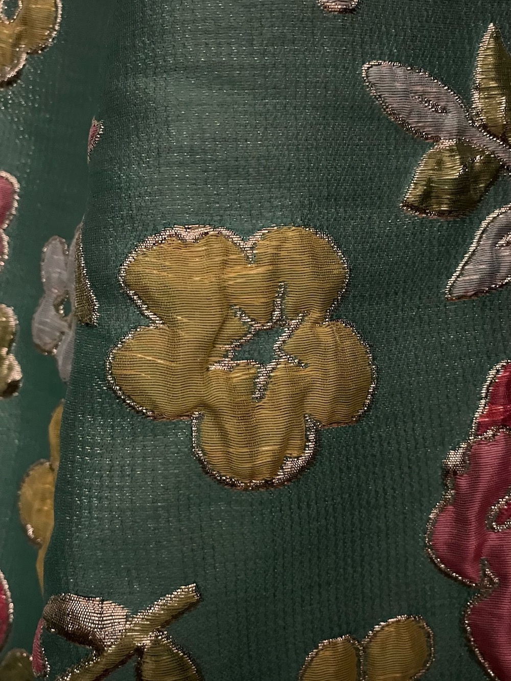 Arianne Elmy’s “Good Luck” Embroidered Midi Dress with Pink and Green Flowers - Picture 7 of 9